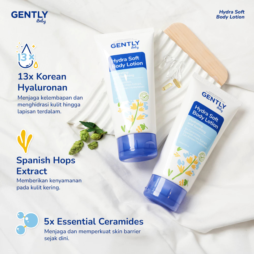 Gently Baby Hydra Soft Body Lotion / Moisturizer Kulit Anak Bayi Kulit Sensitif