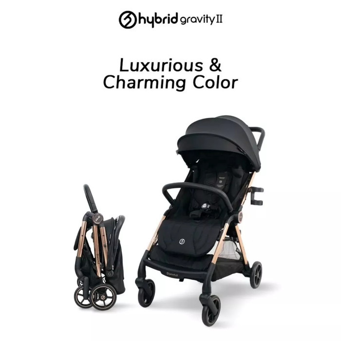 Hybrid Premium Gravity II Stroller Autofold Cabin Size / Kereta Dorong Bayi