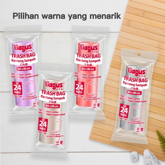 Bagus Trash Bag Roll / Kantong Plastik Sampah Gulung 45 x 50 60 x 80 cm