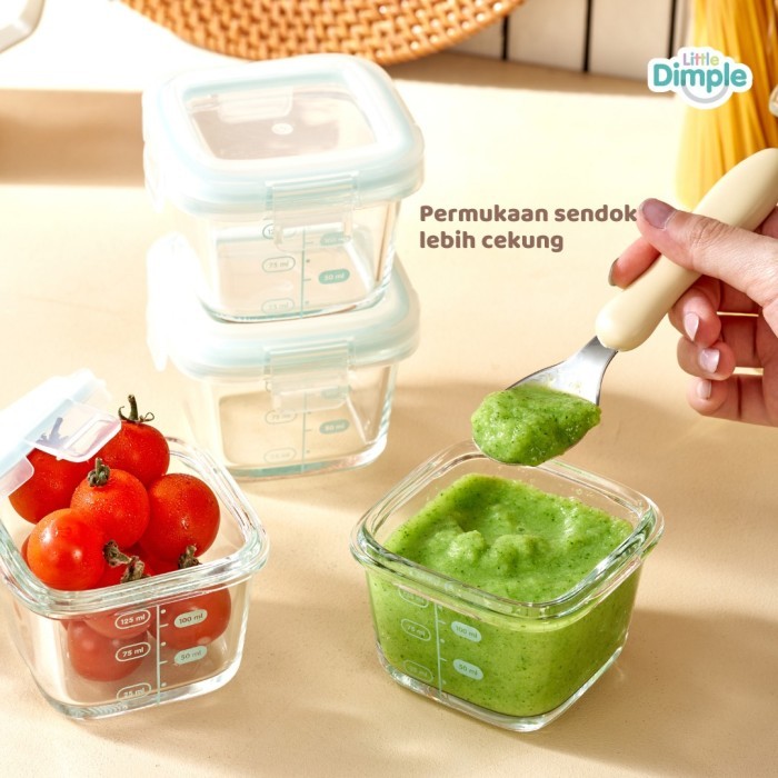 Little Dimple Kids Spoon and Fork Set / Sendok Garpu Makan / Alat Makan Anak