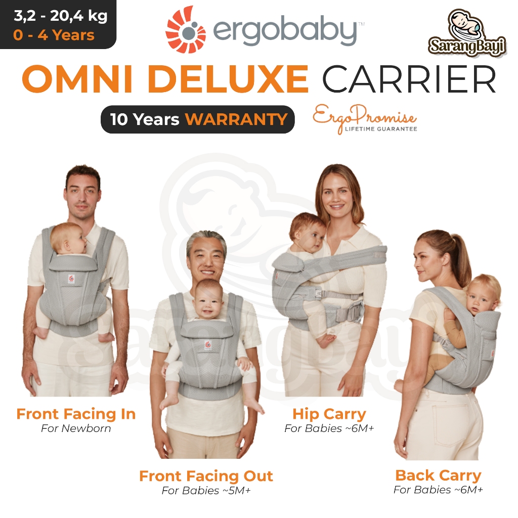 Ergobaby Omni Deluxe MESH Baby Carrier / Gendongan Bayi SSC