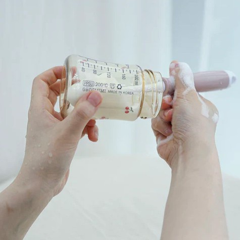 Grosmimi Easy Foam Brush Bottle & Teat / Sikat Cuci Botol