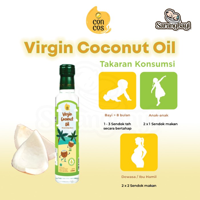 Concos Virgin Coconut Oil /  Minyak Kelapa Murni / VCO MPASI