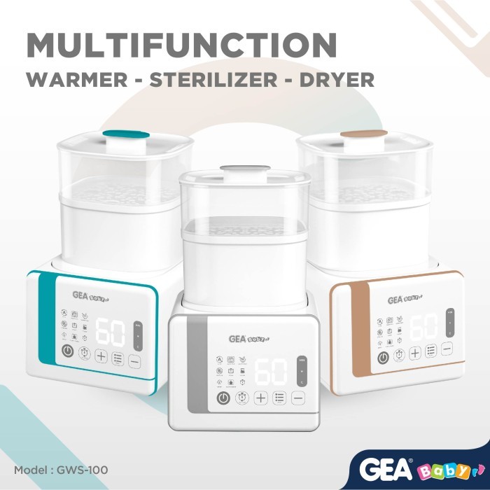 GEA Baby Multifunction Warmer Sterilizer Dryer GWS 100 / Mesin Penghangat Sterilisasi Pengering Multifungsi