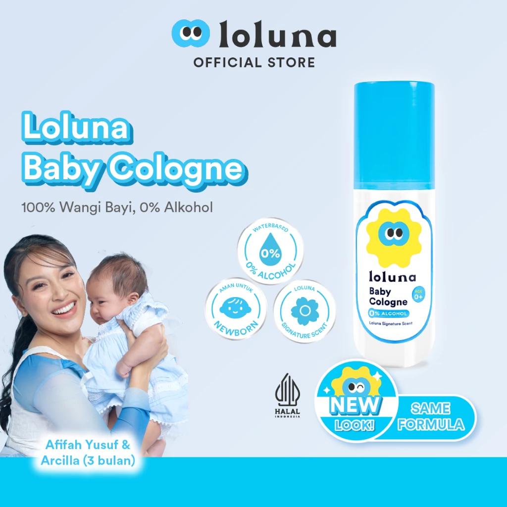 Loluna Baby Cologne Non Alcohol / Parfum Anak Bayi Tanpa Alkohol
