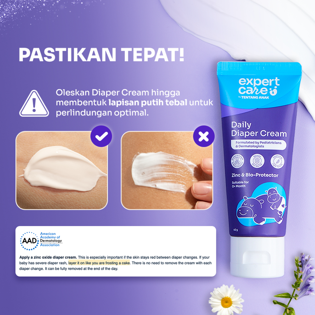 Expert Care Daily Diaper Cream | Diaper Rash Cream / Krim Kulit Ruam