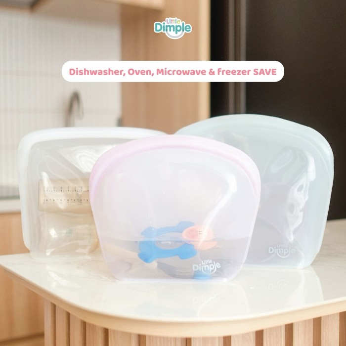 Little Dimple Silly Pouch / Silicone Pouch / Kantong Silikon Sterilisasi Serbaguna Traveling 2000ml 3500ml 4000ml