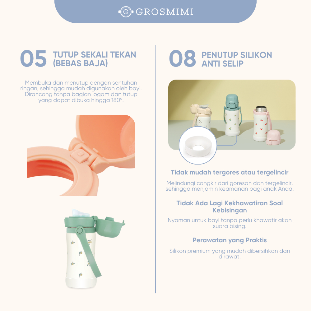 Grosmimi Stainless Kids Tumbler 300ml / Tumblr Botol Minum Anak