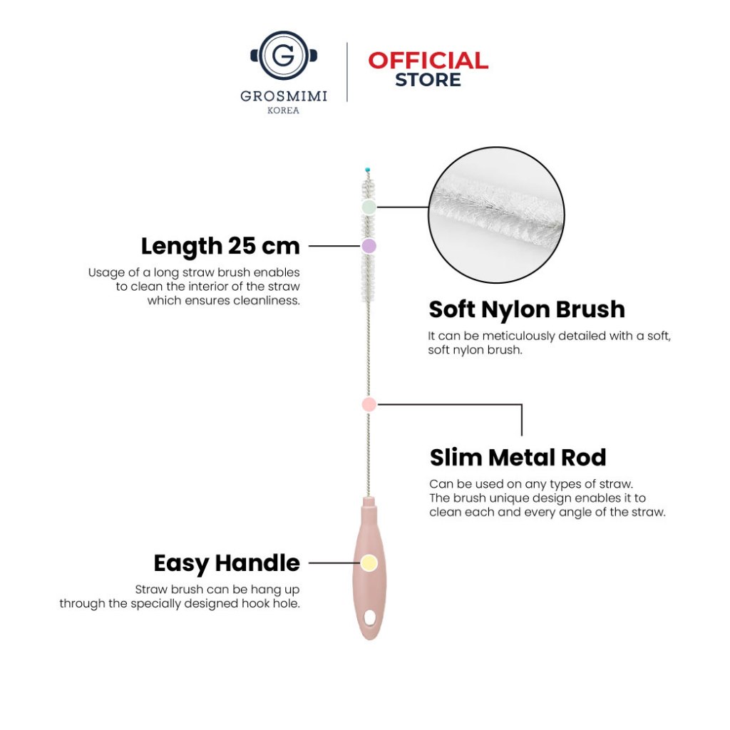 Grosmimi Straw Brush / Sikat Pembersih Sedotan