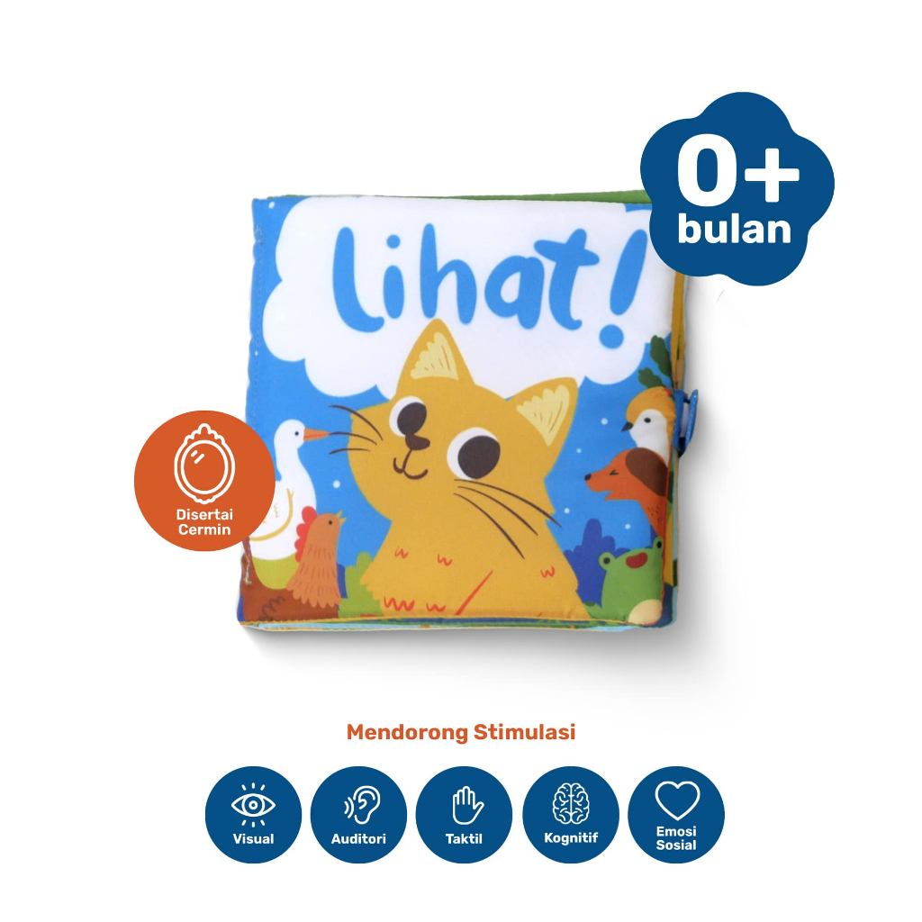 Tentang Anak Soft Book Lihat! Horeee! / Buku Tummy Time / Buku Stimulasi Anak Newborn 0-6 Bulan