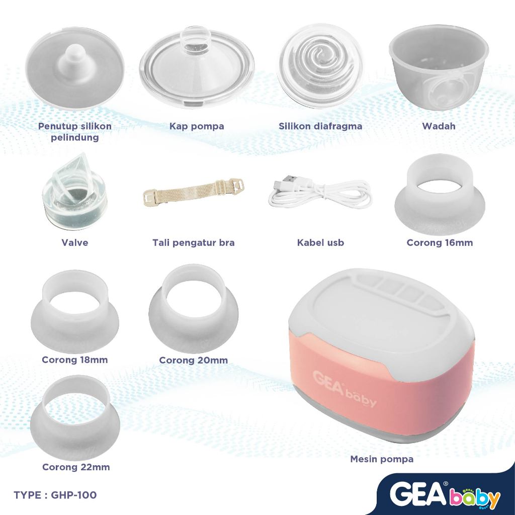 GEA Baby Cello Veola Handsfree Breastpump GHP 100 | Pompa Asi Elektrik / Portable Wearable Pumping