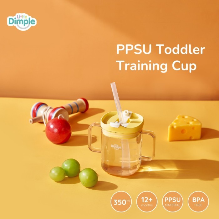 Little Dimple Toddler PPSU Training Cup / Botol Minum Training Anak