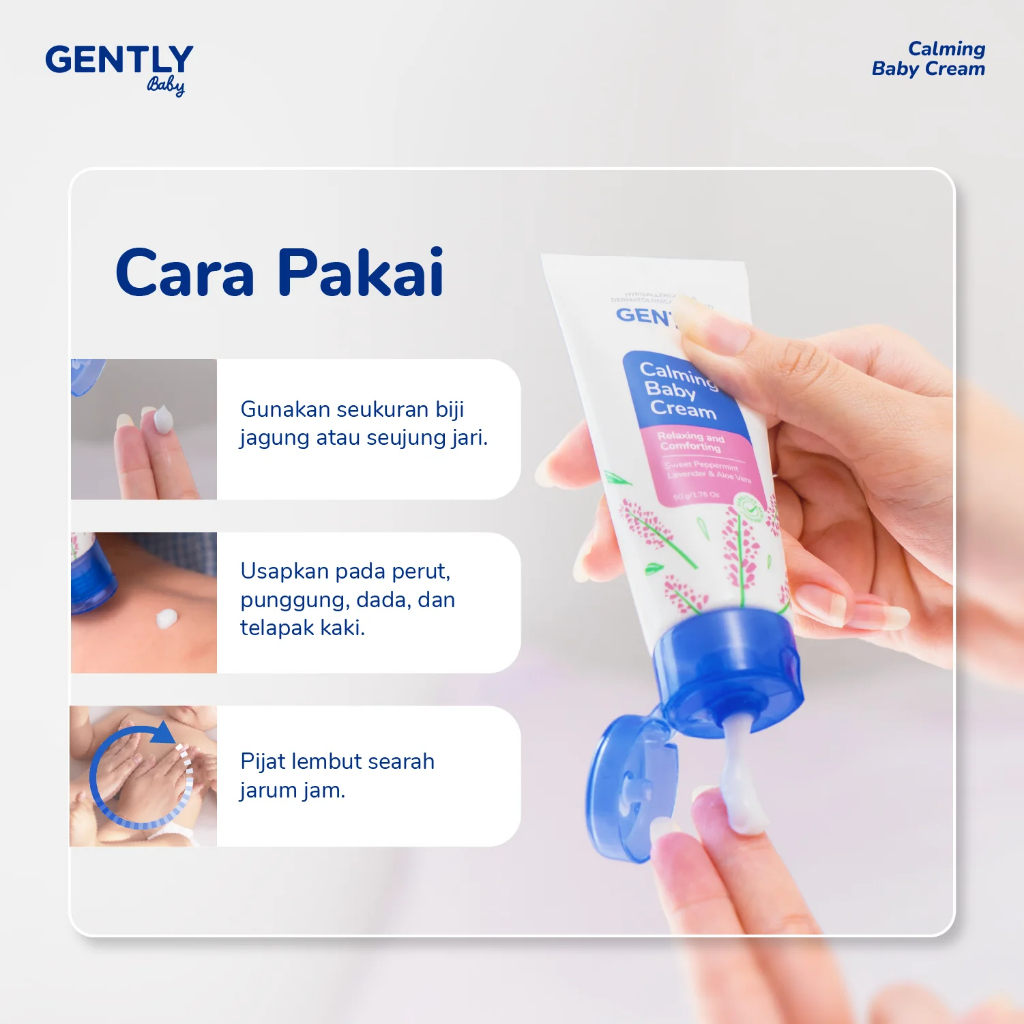 Gently Baby Calming Baby Cream | Krim Anak Bayi Newborn