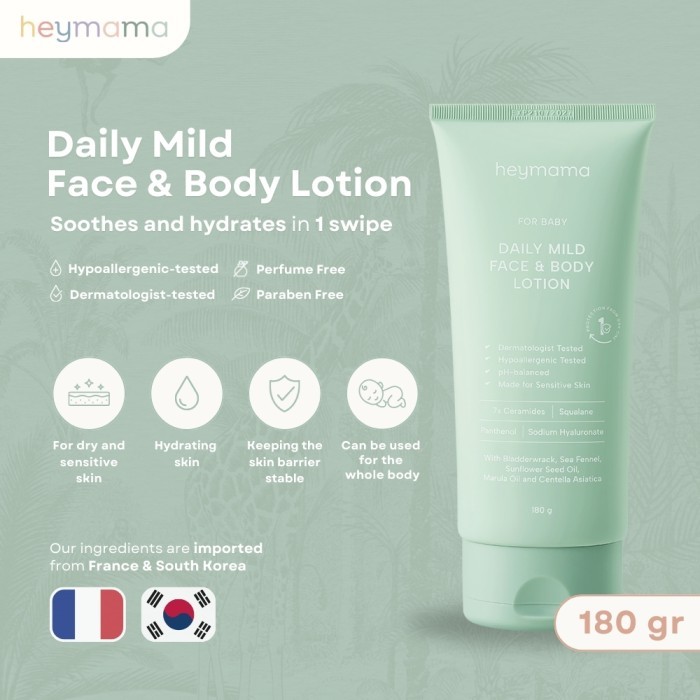 Heymama Daily Mild Face and Body Lotion / Losion Bayi Kulit Sensitif