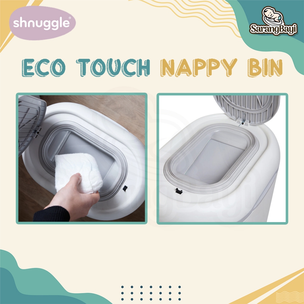 Shnuggle Eco Touch Nappy Bin / Diaper Pail / Tempat Sampah Popok