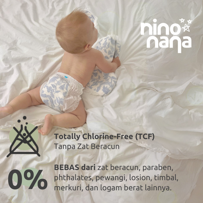 Nino Nana Premium Eco Baby Diapers Chlorine Free / Popok Bayi