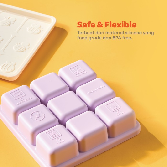 Little Dimple Silly Freeze / Silicone Food Container Ice Tray Cube  / Freezer Tray / Storage Tempat Beku / Cetakan Kaldu Mpasi Bayi Es Batu