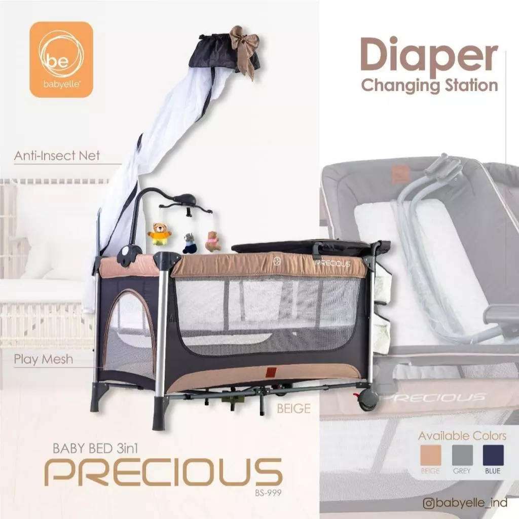 Babyelle Precious Deluxe 3 in 1 Baby Box BE 999 XLR | Ranjang Tidur Bayi