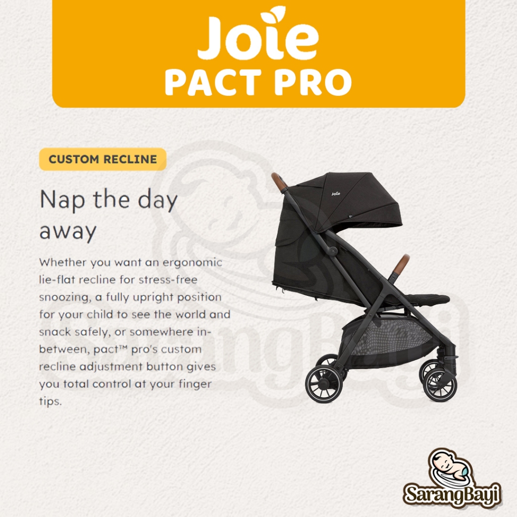 Joie Pact Pro Autofold Compact Travel Stroller | Kereta Dorong Bayi