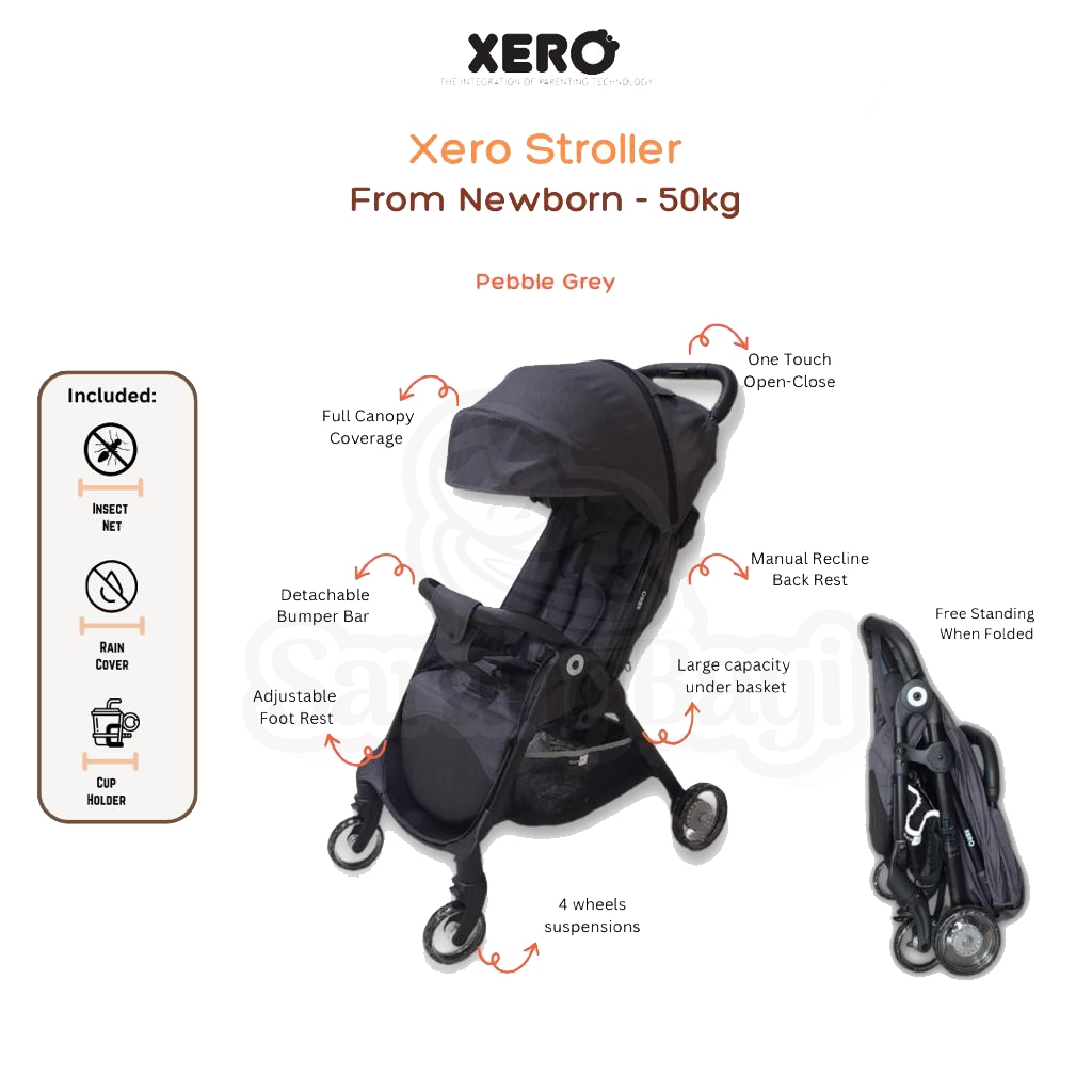 Xero 3 Stroller Autofold Cabin Size New Version Xero3 / Kereta Dorong Bayi