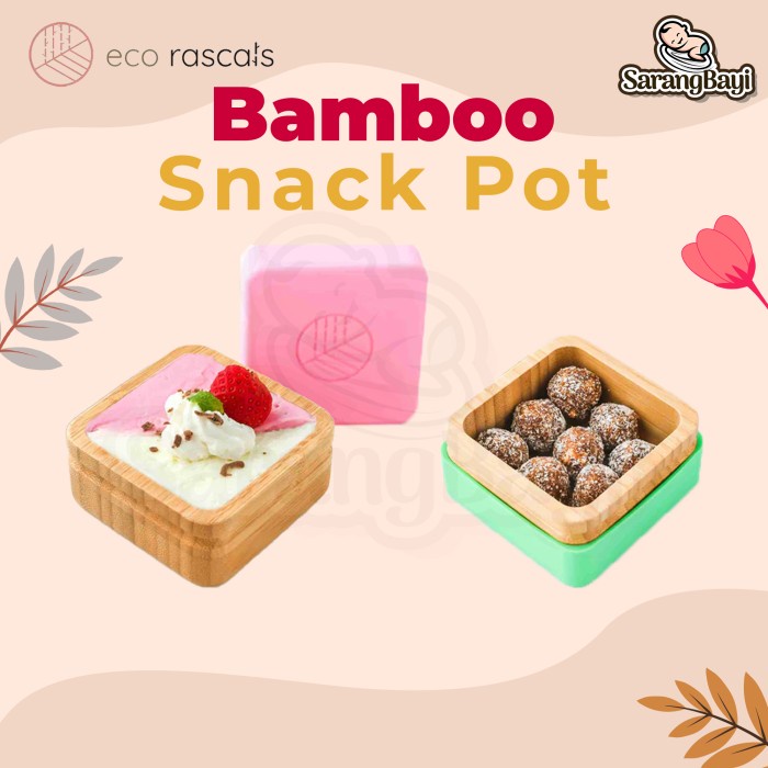 Eco Rascals Bamboo Snack Pots / Kotak Snack Anak