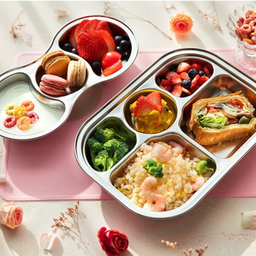 Grosmimi Stainless Food Tray / Piring Makan Anak