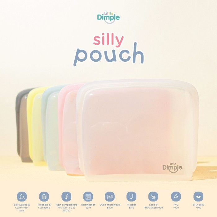 Little Dimple Silly Pouch / Silicone Pouch / Kantong Silikon Sterilisasi Serbaguna Traveling 2000ml 3500ml 4000ml