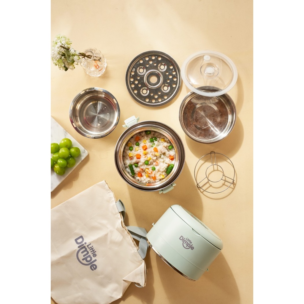 Little Dimple Portable Electric Cooker / Alat Masak Mpasi Bayi Multifungsi EC 828