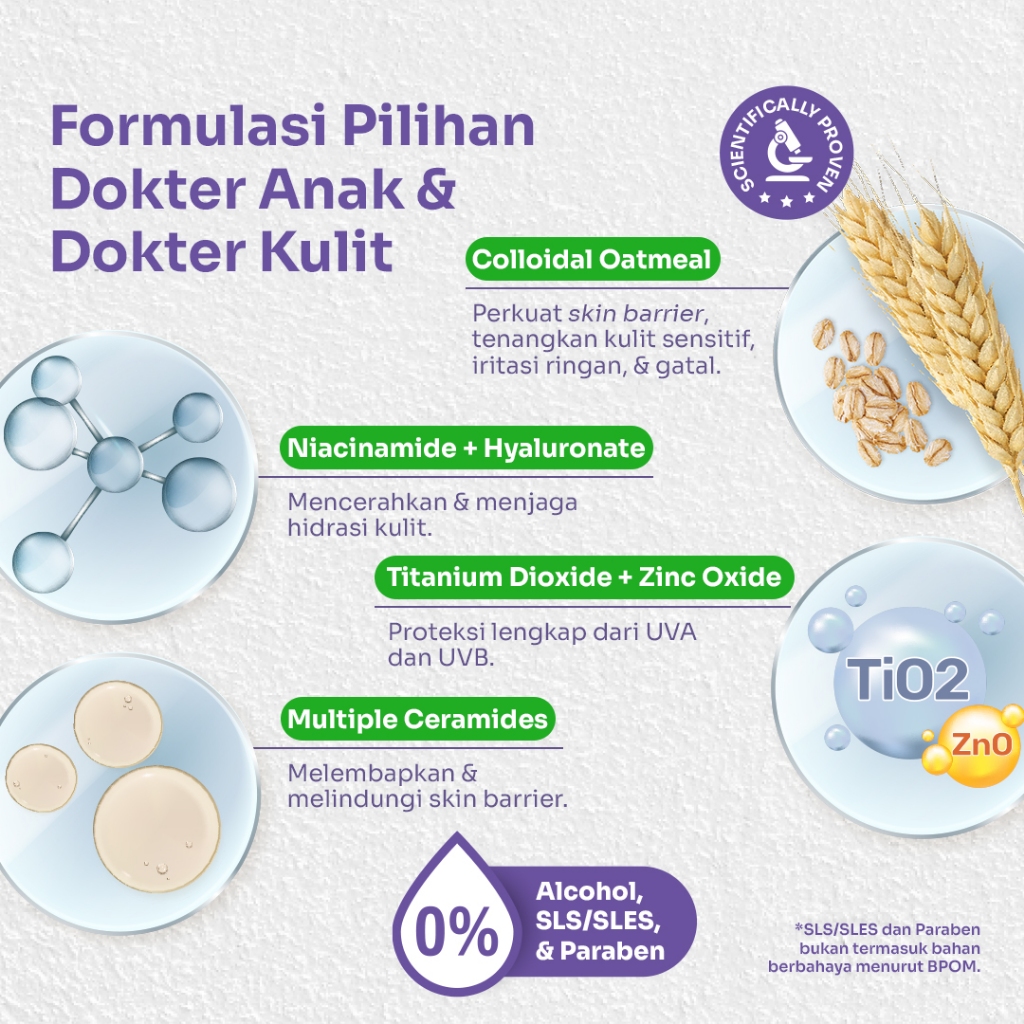 Expert Care Physical Sunscreen SPF 50+ PA+++ Daily Moisturizing Sun PrOATection / Sunblock / Krim Pelindung Kulit Sinar Matahari Anak Bayi