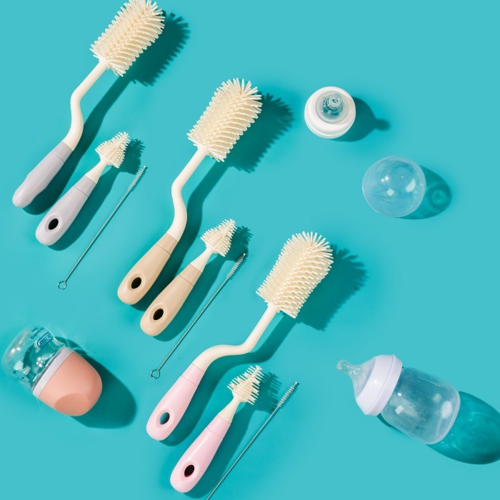 Little Dimple Premium Silicone Bottle Brush / Premium Sponge Bottle Brush / Sikat Pembersih Cuci Botol