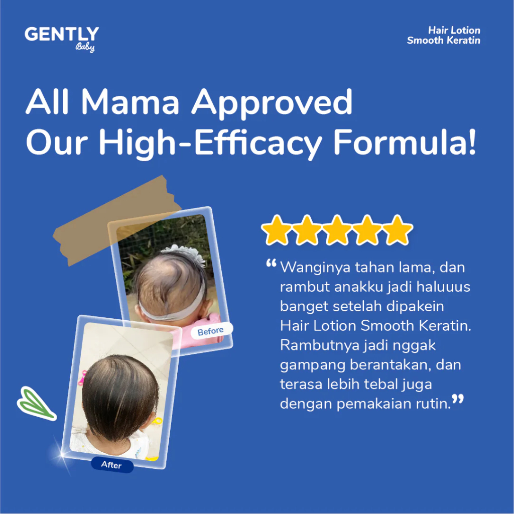 Gently Baby Hair Lotion Smooth Keratin / Lotion Rambut Anak Bayi