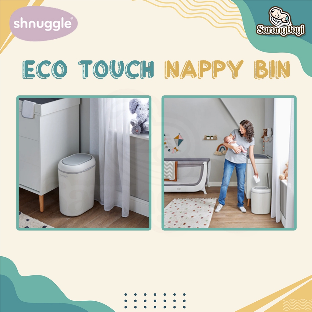 Shnuggle Eco Touch Nappy Bin / Diaper Pail / Tempat Sampah Popok