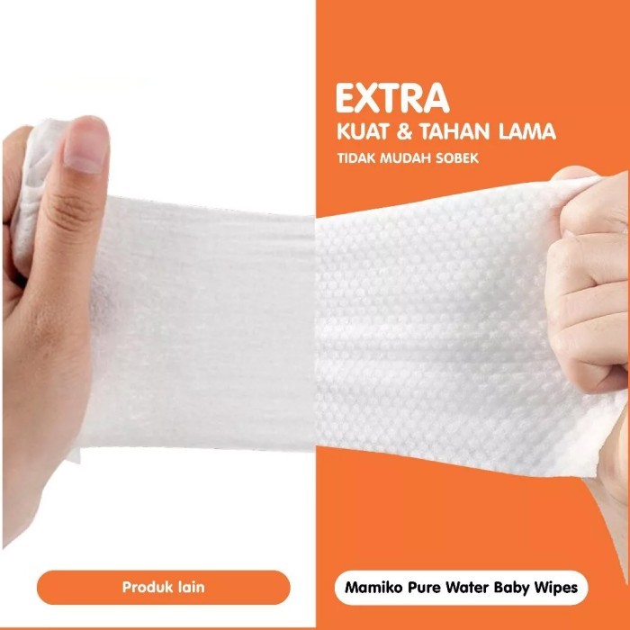 Mamiko Antibacterial Baby Wipes Wet Tissue 80s / Tisu Anti Bakteri 80 Lembar