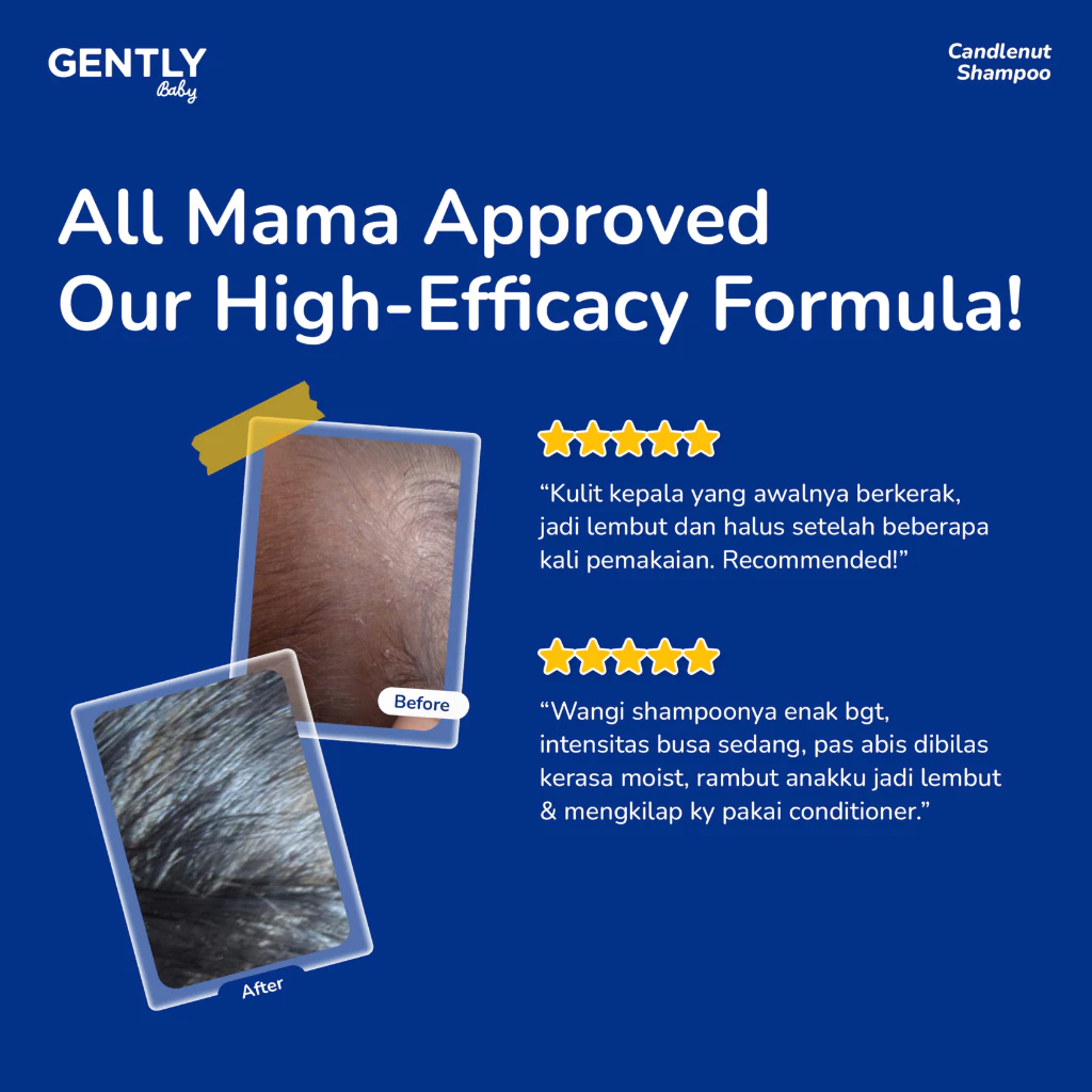 Gently Baby Candlenut Shampoo / Sampo Kemiri Rambut Anak Bayi
