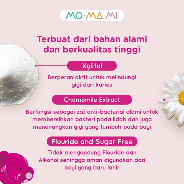 Momami Tooth and Gum Wipes / Tisu Basah Pembersih Gigi dan Gusi Bayi dengan Xylitol