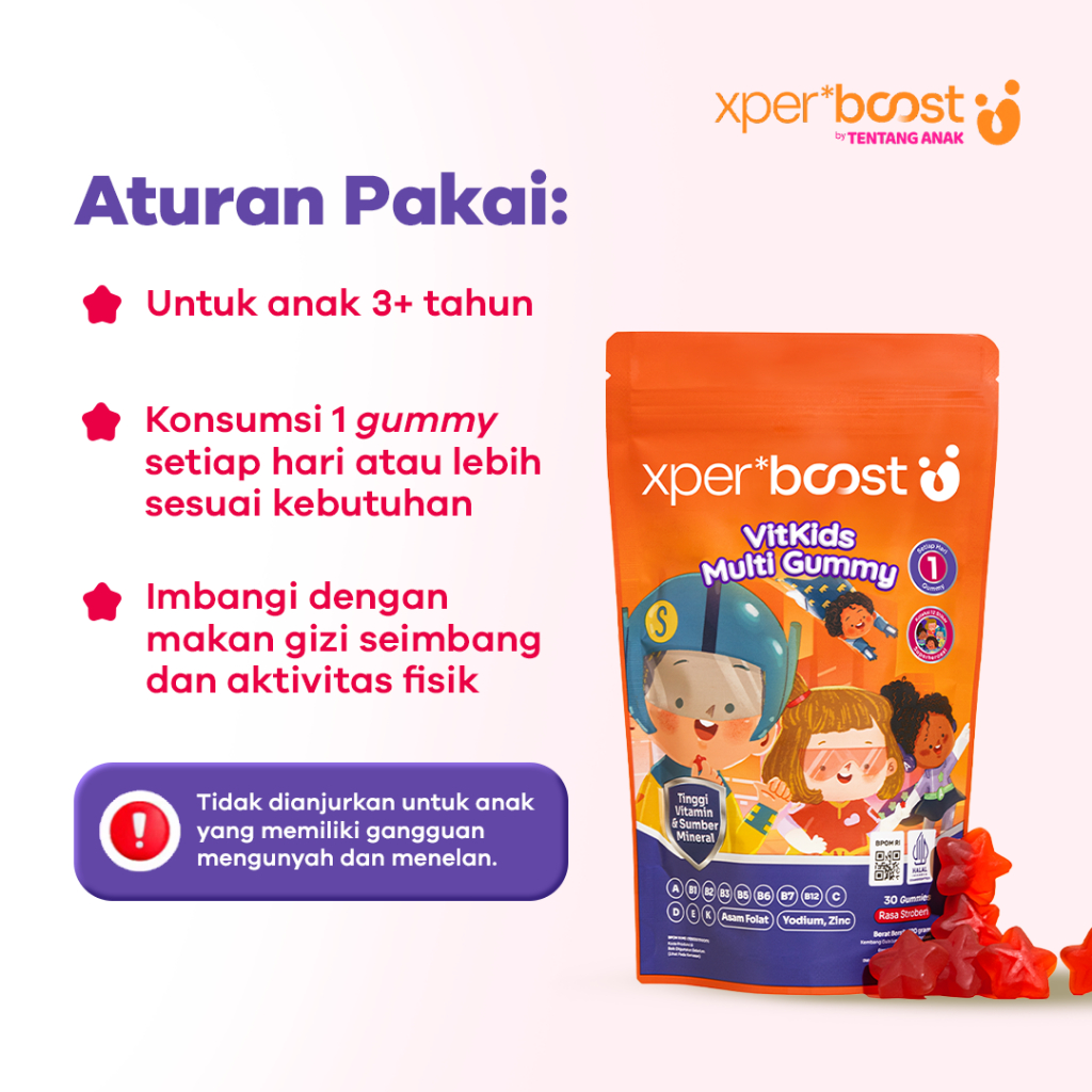 Expert Boost VitKids Multi Vitamin Gummy / Xpert Boost Multivitamin Anak