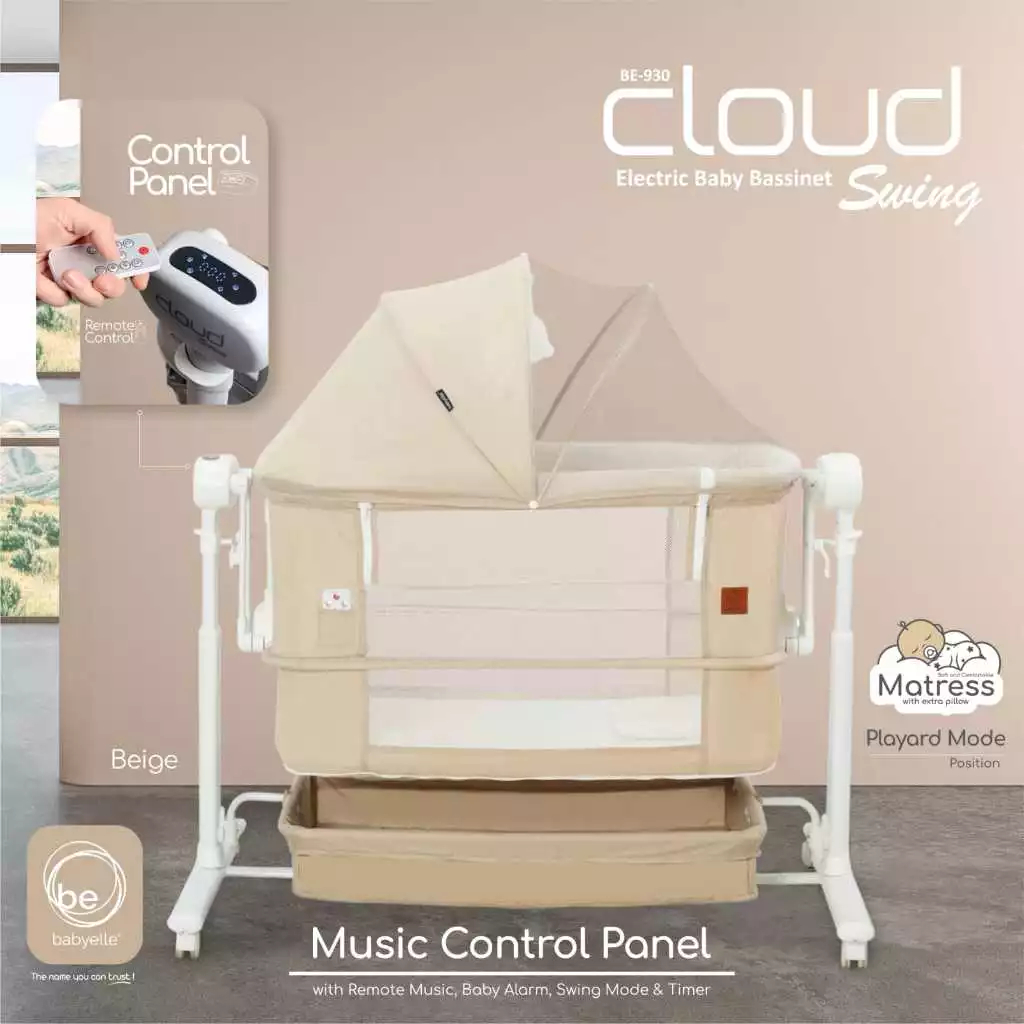 Babyelle Cloud Swing Baby Bed 3 in1 BE 930 | Tempat Tidur Bayi