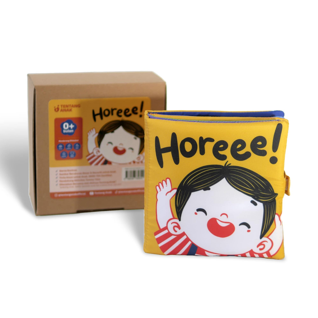 Tentang Anak Soft Book Lihat! Horeee! / Buku Tummy Time / Buku Stimulasi Anak Newborn 0-6 Bulan