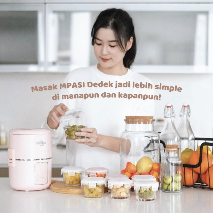 Little Dimple Portable Electric Cooker / Alat Masak Mpasi Bayi Multifungsi EC 828