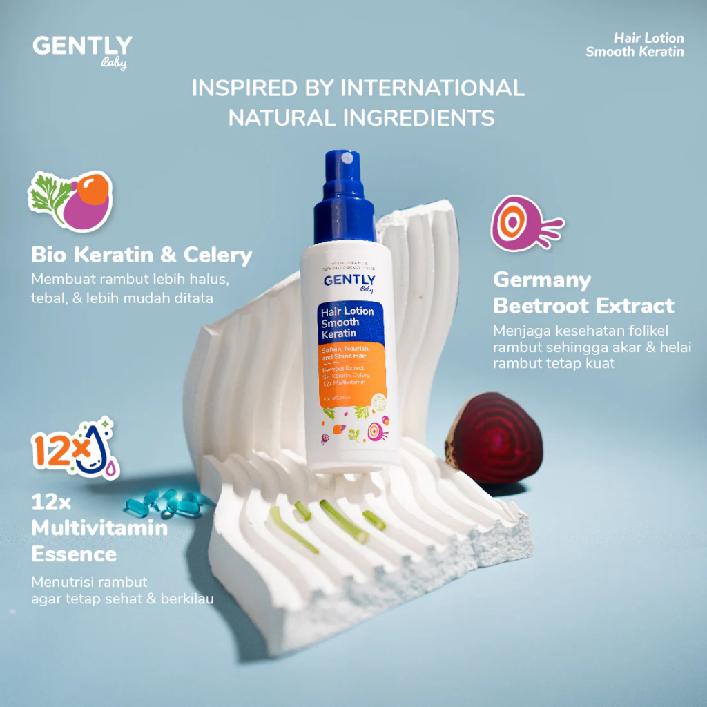 Gently Baby Hair Lotion Smooth Keratin / Lotion Rambut Anak Bayi