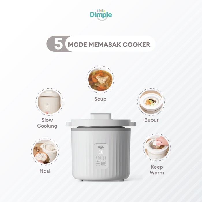 Little Dimple Healthy Multi Cooker / Slow Cooker Rice Cooker Multifungsi MC 858