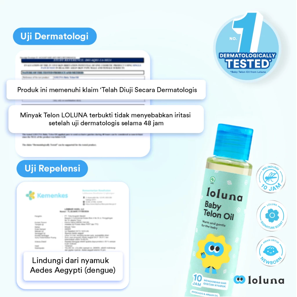 Loluna Baby Telon Oil Extra / Minyak Telon Penghangat Tubuh Anti Nyamuk Bayi