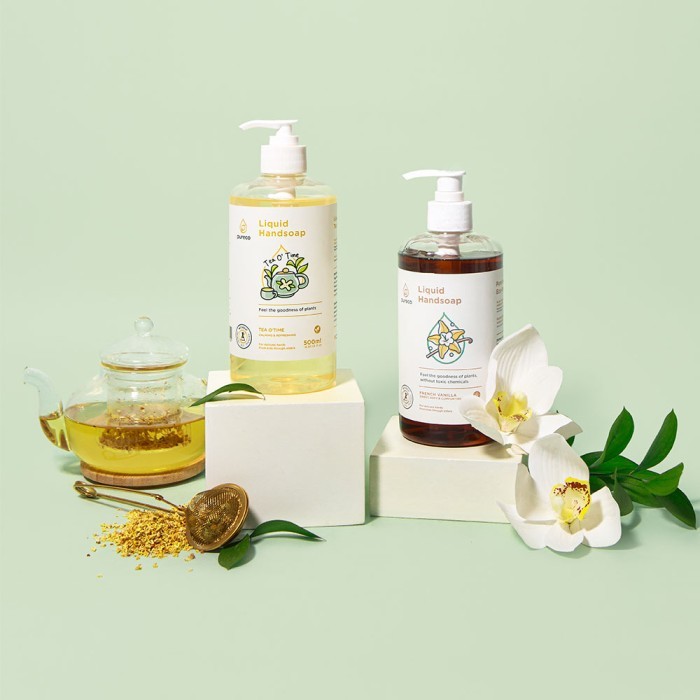 Pureco Liquid Handsoap Tea O Time / Vanilla / Sabun Cuci Tangan Anak Cair Travel Size Home Size Refill Pouch