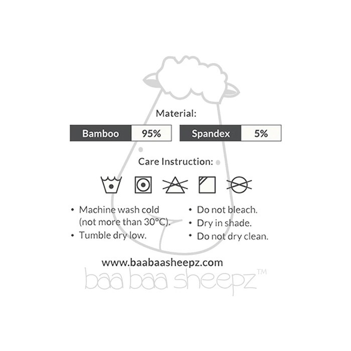 Baabaasheepz Bamboo Sleeping Mattress Sheet / Sarung Matras Tidur Anak Bayi | One Size Fit / Single Bed