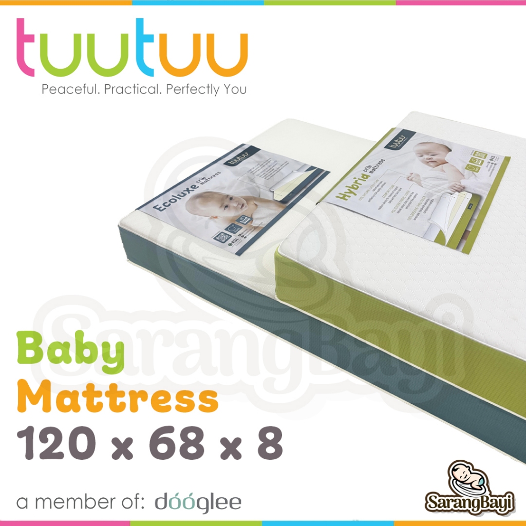 Tuutuu by Dooglee Baby Crib Mattress 120 x 68 x 8 fitted for Little Equi | Matras Tidur Bayi Ecoluxe / Hybrid