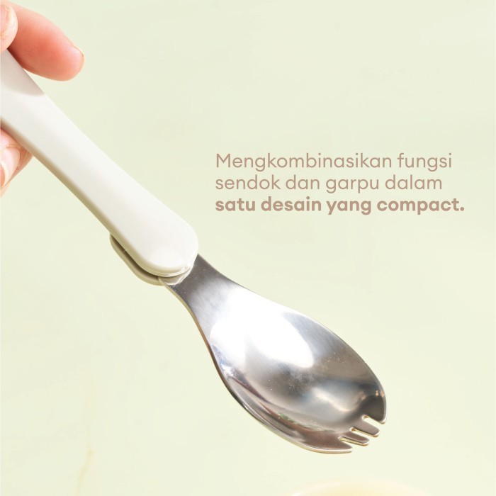 Little Dimple Kids Foldable Spork / Sendok Garpu Makan Lipat Anak MPASI Traveling