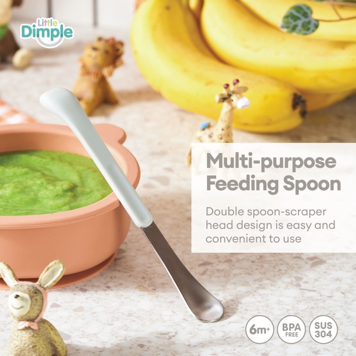 Little Dimple Multipurpose Feeding Spoon / Sendok Makan Anak Bayi MPASI Serbaguna