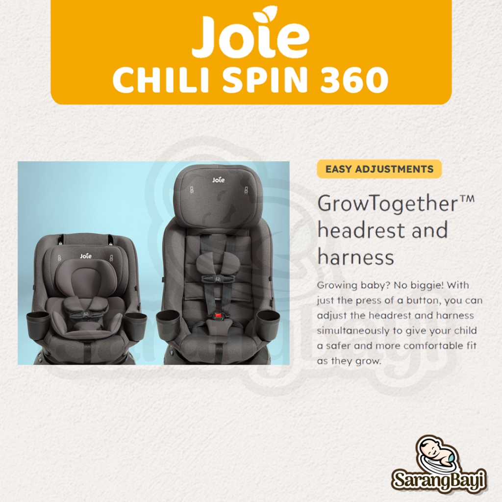 Joie Chili Spin 360 Rotating Car Seat / Tempat Duduk Mobil Anak Bayi