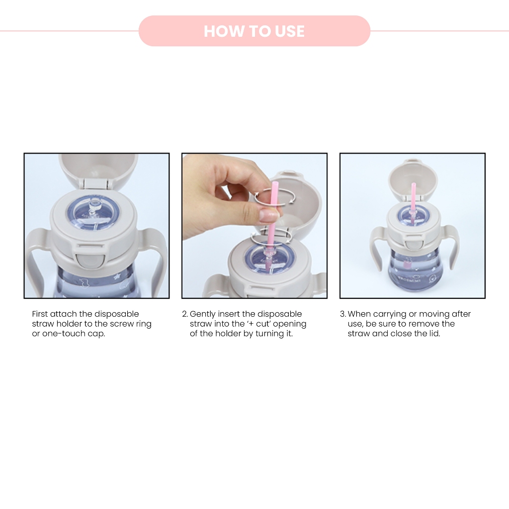 Grosmimi Disposable Straws for Baby / Sedotan Anak Bayi